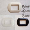 PLACCHE COMPATIBILI LIVING INTERNATIONAL IN ABS BIANCO NERO AVORIO PER SCATOLE RETTANGOLARI SERIE GLAMOUR BOMBATA