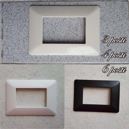 PLACCHE COMPATIBILI MATIX IN ABS BIANCO NERO AVORIO SERIE LUXURY