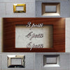 PLACCHE COMPATIBILI MATIX IN ABS ORO CROMO LEGNO PER SCATOLE RETTANGOLARI SERIE LUXURY