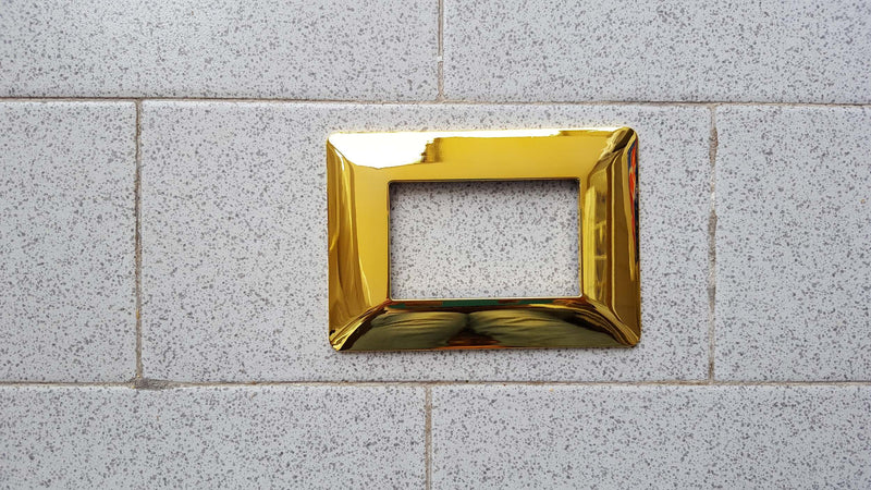 PLACCHE COMPATIBILI MATIX IN ABS ORO CROMO LEGNO PER SCATOLE RETTANGOLARI SERIE LUXURY