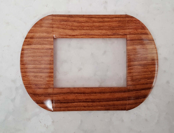 PLACCHE IN ABS COMPATIBILI LIVING INTERNATIONAL ORO CROMO LEGNO PER SCATOLE RETTANGOLARI SERIE GLAMOUR BOMBATA