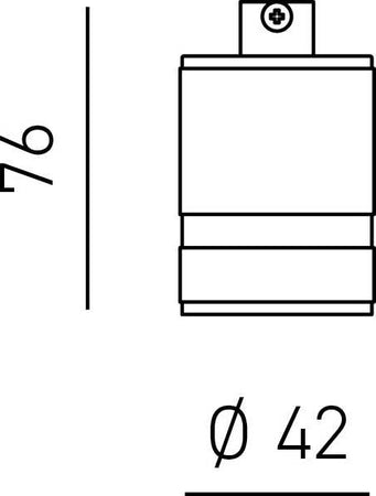 Plafone/Portalampada-Flash-Flip-Flute-Metallo-Grigio-Cemento-7,6Cm