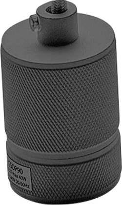 Plafone/Portalampada-Flash-Flip-Flute-Metallo-Nero-Satinato-7,6Cm