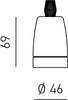 Plafone/Portalampada-Flash-Flip-Flute-Metallo-Nikel-Satinato-4,6Cm