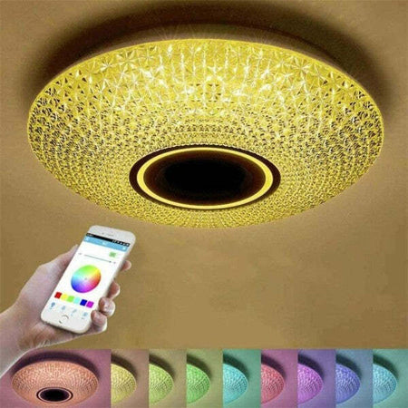 Plafoniera-A-Led-Da-62-Watt-Rgb-Dimmerabile-Con-Cassa-Bluetooth-Per-Musica