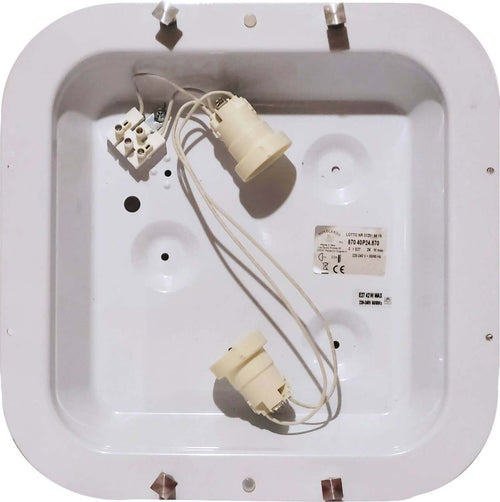 Plafoniera A Parete Modello Suelo 40p Q Novecento Con Vetro Satinato Bianco E Trasparente Per Due Lampadine E27 24 W Max Illuminazione/Illuminazione per interni/Lampadari lampade a sospensione e plafoniere/Plafoniere Ideart - Valdilana, Commerciovirtuoso.it