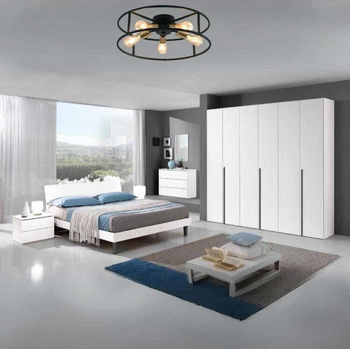 Plafoniera-A-Soffitto-Stile-Industriale-In-Metallo-Nero-E-Oro-5-Portalampada-E27-Kovalmax