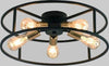 Plafoniera-A-Soffitto-Stile-Industriale-In-Metallo-Nero-E-Oro-5-Portalampada-E27-Kovalmax