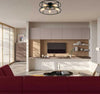 Plafoniera-A-Soffitto-Stile-Industriale-In-Metallo-Nero-E-Oro-5-Portalampada-E27-Kovalmax