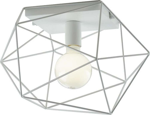 Plafoniera Abraxas Bianca 1Xe27 40,5X29,5X26,5Cm Illuminazione/Illuminazione per interni/Lampadari lampade a sospensione e plafoniere/Plafoniere Led Mall Home - Napoli, Commerciovirtuoso.it