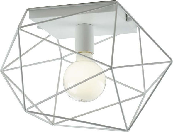 Plafoniera Abraxas Bianca 1Xe27 40,5X29,5X26,5Cm Illuminazione/Illuminazione per interni/Lampadari lampade a sospensione e plafoniere/Plafoniere Led Mall Home - Napoli, Commerciovirtuoso.it