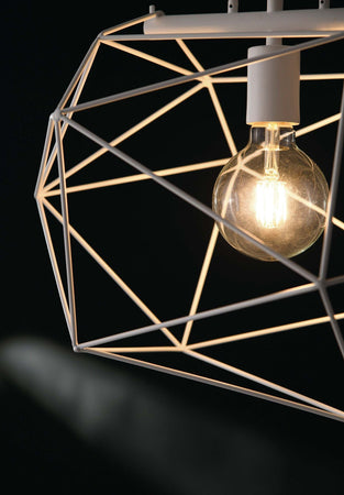 Plafoniera Abraxas Bianca 1Xe27 40,5X29,5X26,5Cm Illuminazione/Illuminazione per interni/Lampadari lampade a sospensione e plafoniere/Plafoniere Led Mall Home - Napoli, Commerciovirtuoso.it