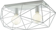 Plafoniera Abraxas Bianca 2Xe27 60X30X26,5Cm Illuminazione/Illuminazione per interni/Lampadari lampade a sospensione e plafoniere/Plafoniere Led Mall Home - Napoli, Commerciovirtuoso.it