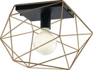 Plafoniera Abraxas Nero/Oro 1Xe27 40,5X29,5X26,5Cm Illuminazione/Illuminazione per interni/Lampadari lampade a sospensione e plafoniere/Plafoniere Led Mall Home - Napoli, Commerciovirtuoso.it