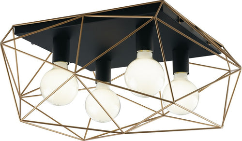Plafoniera Abraxas Nero/Oro 4Xe27 62,5X51X26,5Cm Illuminazione/Illuminazione per interni/Lampadari lampade a sospensione e plafoniere/Plafoniere Led Mall Home - Napoli, Commerciovirtuoso.it