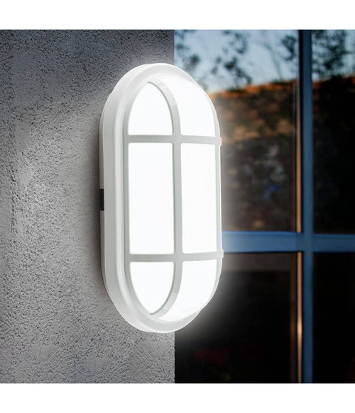 Plafoniera Applique A Led Ovale Tartaruga Luce Bianca 6500k 20w Per Esterno Ip65