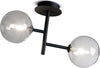 Plafoniera-applique-moderna-Illuminando-BOLLE-AP-2-NR-G9-LED-metallo-vetro-lampada-soffitto-parete