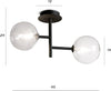 Plafoniera-applique-moderna-Illuminando-BOLLE-AP-2-NR-G9-LED-metallo-vetro-lampada-soffitto-parete