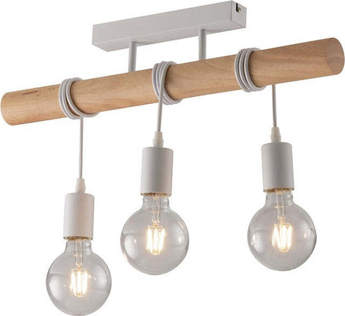 Plafoniera Arizona Bianco 3Xe27 55X25X5,5Cm Illuminazione/Illuminazione per interni/Lampadari lampade a sospensione e plafoniere/Plafoniere Led Mall Home - Napoli, Commerciovirtuoso.it