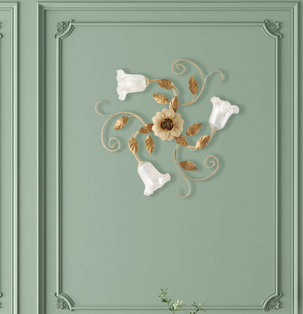Plafoniera-Arte-Povera-Cesto-Avorio-E-Oro-3-Luci-E14