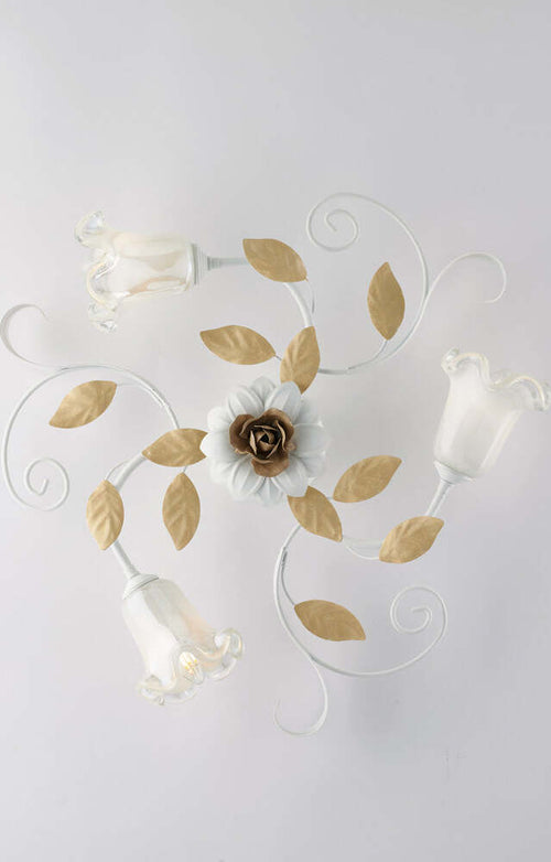 Plafoniera-Arte-Povera-Cesto-Bianco-E-Avorio-3-Luci-E14