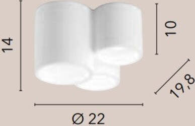 Plafoniera-Banjie-Bianca-3Xgu10-22X14X19,8Cm