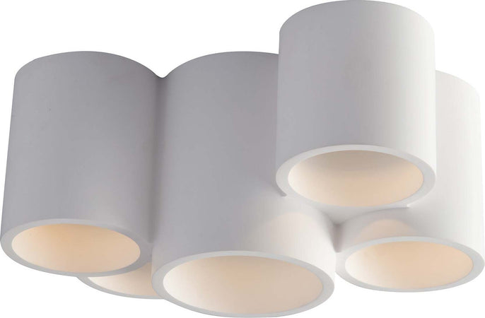 Plafoniera Banjie Bianca 5Xgu10 29,6X20X14Cm Illuminazione/Illuminazione per interni/Lampadari lampade a sospensione e plafoniere/Plafoniere Led Mall Home - Napoli, Commerciovirtuoso.it