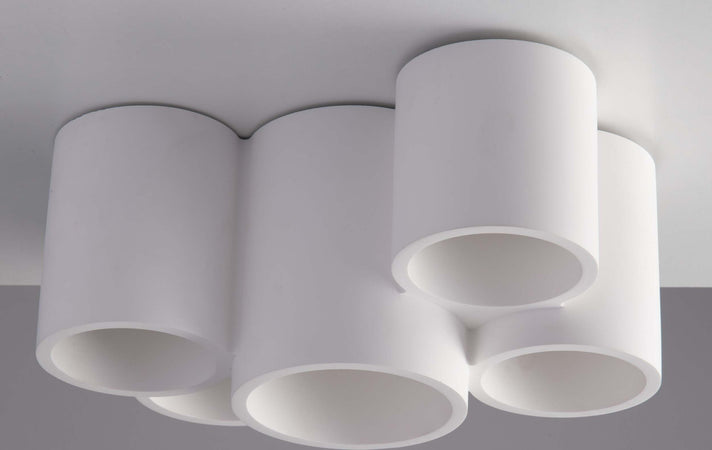 Plafoniera Banjie Bianca 5Xgu10 29,6X20X14Cm Illuminazione/Illuminazione per interni/Lampadari lampade a sospensione e plafoniere/Plafoniere Led Mall Home - Napoli, Commerciovirtuoso.it
