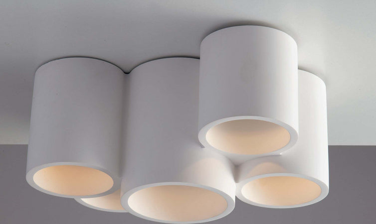 Plafoniera Banjie Bianca 5Xgu10 29,6X20X14Cm Illuminazione/Illuminazione per interni/Lampadari lampade a sospensione e plafoniere/Plafoniere Led Mall Home - Napoli, Commerciovirtuoso.it