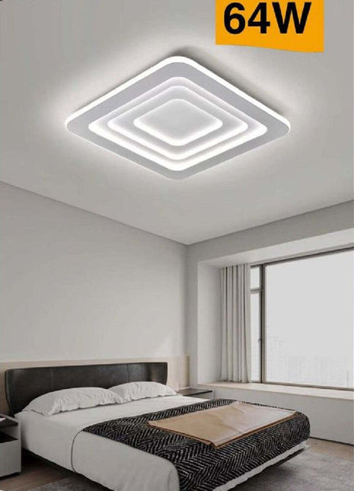 Plafoniera C46 Effetto Quadrati Moderna Led 64w Lampada Soffitto Luce 3000k-6500k Illuminazione/Illuminazione per interni/Lampadari lampade a sospensione e plafoniere/Plafoniere Trade Shop italia - Napoli, Commerciovirtuoso.it