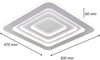 Plafoniera C46 Effetto Quadrati Moderna Led 64w Lampada Soffitto Luce 3000k-6500k Illuminazione/Illuminazione per interni/Lampadari lampade a sospensione e plafoniere/Plafoniere Trade Shop italia - Napoli, Commerciovirtuoso.it