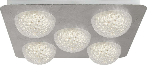 Plafoniera-Celestia-Acciaio-Argento-Policarbonato-Bianco-Led-6,5W-3000K