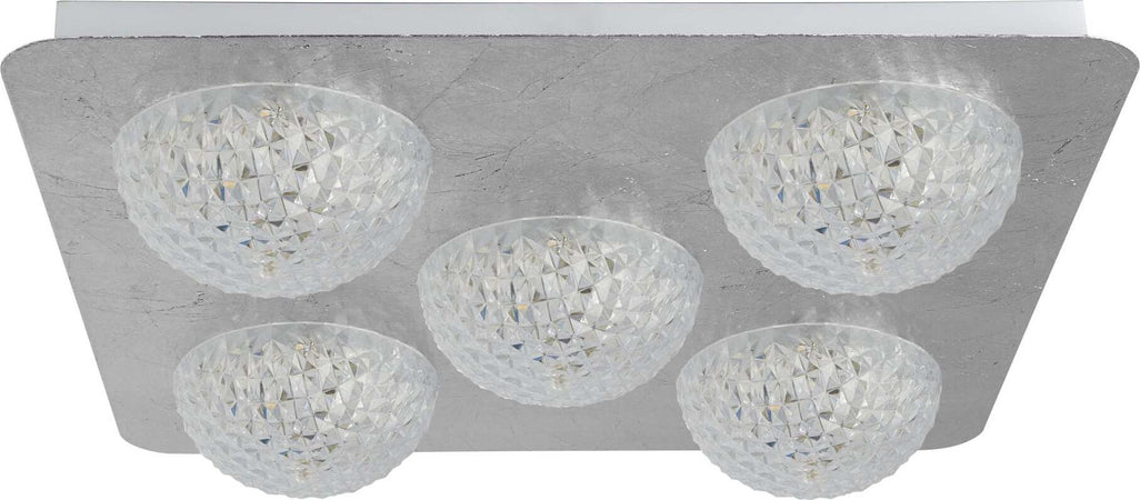 Plafoniera-Celestia-Acciaio-Argento-Policarbonato-Bianco-Led-6,5W-3000K
