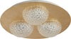 Plafoniera-Celestia-Acciaio-Oro-Policarbonato-Trasparente-Led-6,5W-3000K