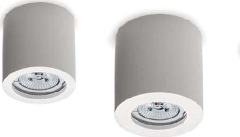 Plafoniera-cilindro-gesso-Belfiore-9010-FIORI-8898-8900-GU10-LED-lampada-soffitto