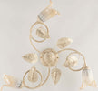 Plafoniera-Classica-3Luci-Foglie-in-Ferro-Battuto-Vetro-Avorio-Oro-Serie-Limone