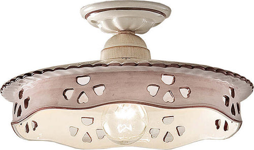 Plafoniera-Classica-Alessandria-Ceramica-Bianco-Sfumato-Oro-Decorato-1-Luce-E27