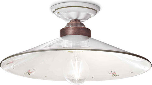 Plafoniera-Classica-Asti-Ferro-E-Ceramica-Nero-Sfumato-Rame-Decorato-1-Luce-E27