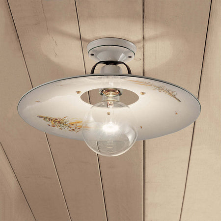 Plafoniera-Classica-Bologna-Metallo-E-Ceramica-Nero-Sfumato-Rame-40Cm-1-Luce-E27