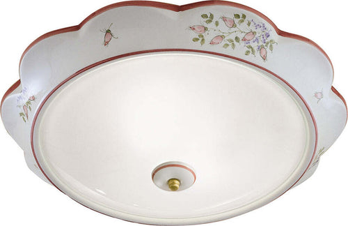 Plafoniera-Classica-Capua-Ceramica-E-Ottone-Satinato-2-Luci-E27