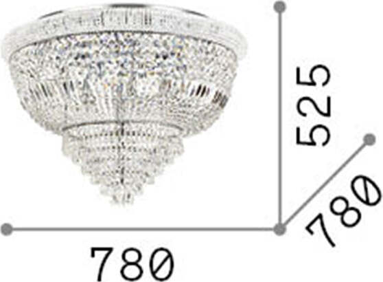Plafoniera-Classica-Dubai-Metallo-Cristallo-Cromo-24-Luci-E14