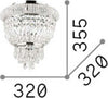 Plafoniera-Classica-Dubai-Metallo-Cristallo-Cromo-3-Luci-E14