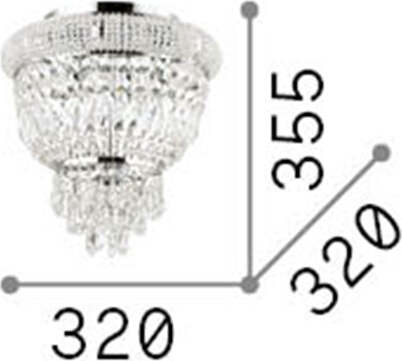 Plafoniera-Classica-Dubai-Metallo-Cristallo-Cromo-3-Luci-E14