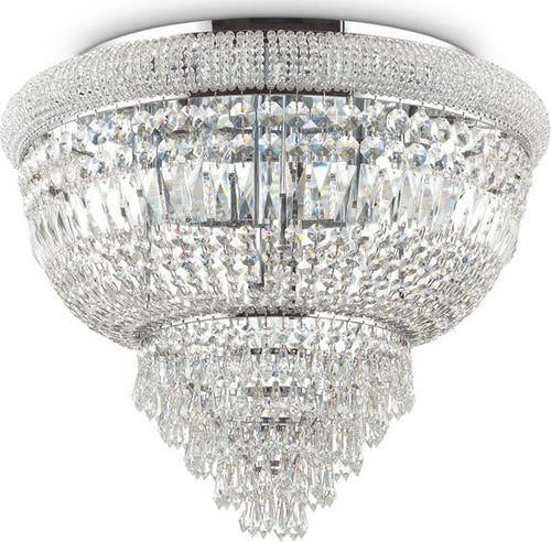 Plafoniera-Classica-Dubai-Metallo-Cristallo-Cromo-6-Luci-E14