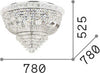 Plafoniera-Classica-Dubai-Metallo-Cristallo-Ottone-24-Luci-E14