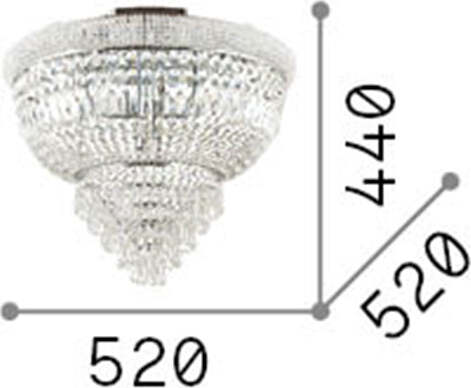 Plafoniera-Classica-Dubai-Metallo-Cristallo-Ottone-6-Luci-E14