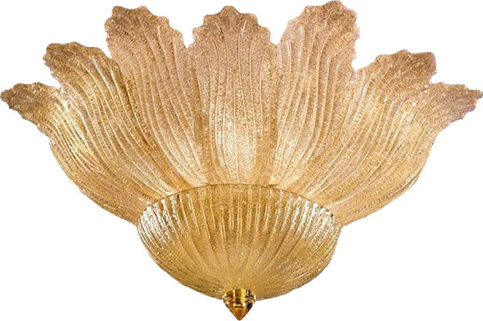 Plafoniera-classica-Due-P-illuminazione-2519-PLP-E14-LED-vetro-graniglia-lampada-soffitto