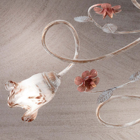 Plafoniera-classica-Due-P-illuminazione-MATILDE-PL3-E14-LED-metallo-vetro-lampada-soffitto