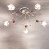 Plafoniera-classica-Due-P-illuminazione-MATILDE-PL5-E14-LED-metallo-vetro-lampada-soffitto
