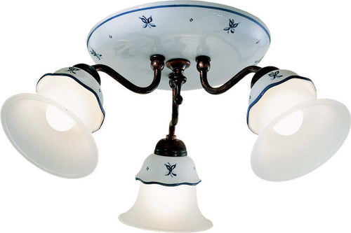 Plafoniera-Classica-Ferrara-Metallo-E-Ceramica-Nero-Sfumato-Rame-3-Luci-E14